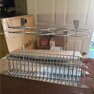 Silver Metal Storage Rack